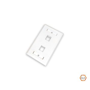 GLC 	CE-4009 FACE PLATE 2 PORTS CAT5E/6