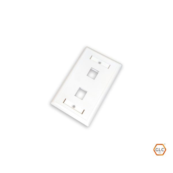 GLC 	CE-4009 FACE PLATE 2 PORTS CAT5E/6
