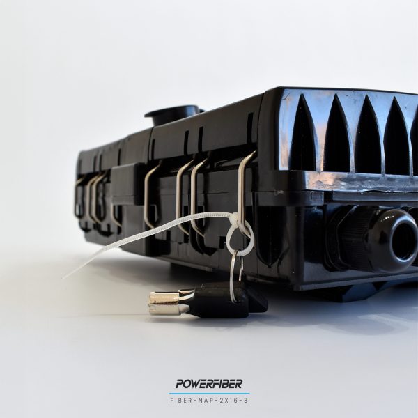 POWERFIBER FIBER-NAP-2X16-3 CAJA EXTERIOR FTTH 2X16 CON SPLITTER 1X16 CONECTOR SC/APC + 16 ADAPTADORES - Imagen 5