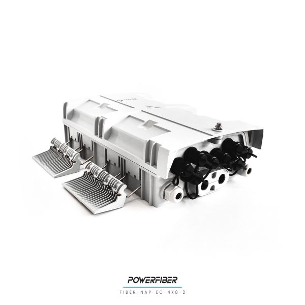POWERFIBER FIBER-NAP-EC-4X8-2 CAJA EXTERIOR FTTH EASY CONNECT 1X8 CON SPLITTER 1X8 CONECTOR SC/APC CON SANGRIA CON DERIVACION - Imagen 5