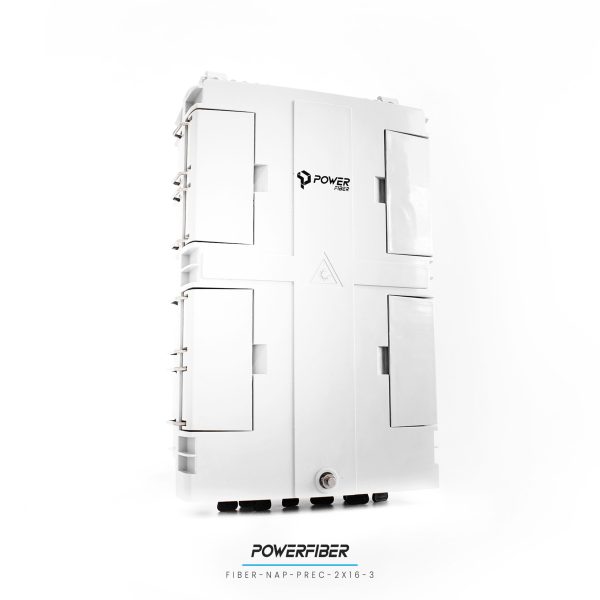 POWERFIBER FIBER-NAP-PREC-2X16-3 CAJA EXTERIOR FTTH PRECONNECT 2X16 CON SPLITTER 1X8 CONECTOR SC/APC CON SANGRIA CON CRUZ - Imagen 3