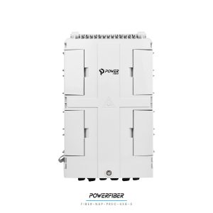 POWERFIBER FIBER-NAP-PREC-4X8-3 CAJA EXTERIOR FTTH PRECONECTORIZADA 4X8 CON SPLITTER 1X8 CONECTOR SC/APC CON SANGRIA CON CRUZ