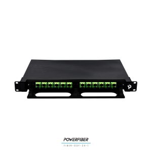 POWERFIBER FIBER-ODF-24-1 DISTRIBUIDOR DE FIBRA OPTICA 24 PUERTOS CON ADAPTADOR SC/APC CON PIGTAILS