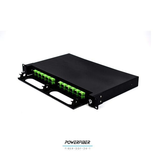 POWERFIBER FIBER-ODF-24-1 DISTRIBUIDOR DE FIBRA OPTICA 24 PUERTOS CON ADAPTADOR SC/APC CON PIGTAILS - Imagen 3