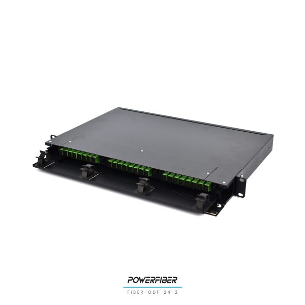 POWERFIBER FIBER-ODF-24-2 DISTRIBUIDOR DE FIBRA OPTICA 24 PUERTOS CON ADAPTADOR SC/APC CON PIGTAILS CON PROTECCION FRONTAL - Imagen 4