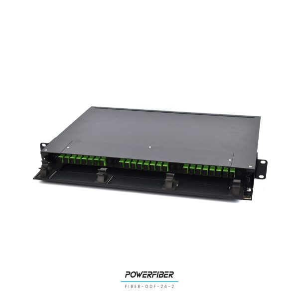 POWERFIBER FIBER-ODF-24-2 DISTRIBUIDOR DE FIBRA OPTICA 24 PUERTOS CON ADAPTADOR SC/APC CON PIGTAILS CON PROTECCION FRONTAL - Imagen 5