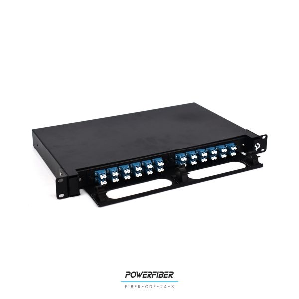 POWERFIBER FIBER-ODF-24-3 DISTRIBUIDOR DE FIBRA OPTICA 24 PUERTOS CON ADAPTADOR LC/PC CON PIGTAILS - Imagen 2