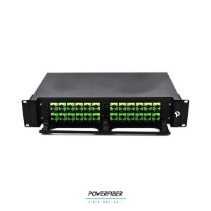 POWERFIBER FIBER-ODF-48-1 DISTRIBUIDOR DE FIBRA OPTICA 48 PUERTOS CON ADAPTADOR SC/APC CON PIGTAILS