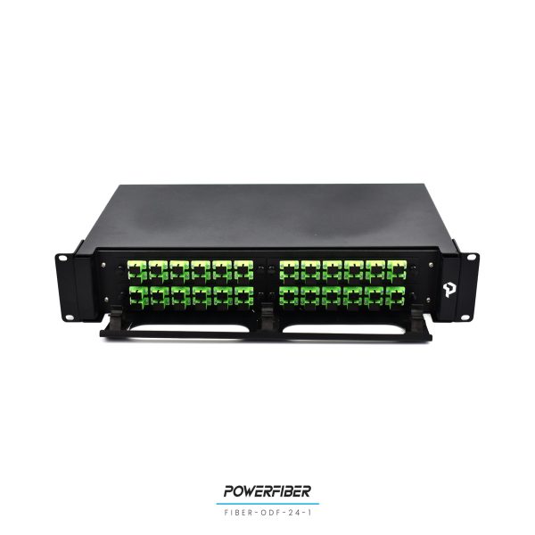 POWERFIBER FIBER-ODF-48-1 DISTRIBUIDOR DE FIBRA OPTICA 48 PUERTOS CON ADAPTADOR SC/APC CON PIGTAILS