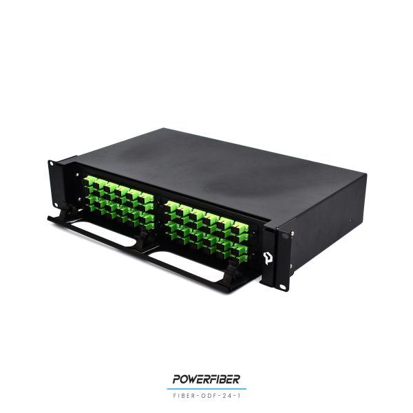 POWERFIBER FIBER-ODF-48-1 DISTRIBUIDOR DE FIBRA OPTICA 48 PUERTOS CON ADAPTADOR SC/APC CON PIGTAILS - Imagen 2