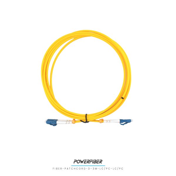 POWERFIBER FIBER-PATCH-D-3M-LC/PC-LC/PC PATCHCORD DOBLE MONOMODO 3MTS LC/PC-LC/PC