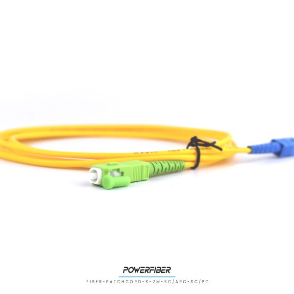 POWERFIBER FIBER-PATCH-S-2M-SC/APC-SC/PC PATCHCORD SIMPLE MONOMODO 2MTS SC/APC-SC/PC - Imagen 3
