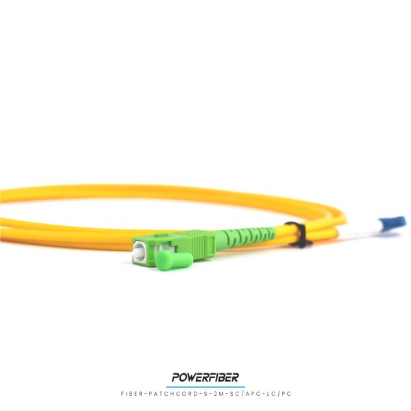 POWERFIBER FIBER-PATCH-S-2M-SC/APC-LC/PC PATCHCORD SIMPLE MONOMODO 2MTS SC/APC - LC/PC - Imagen 3