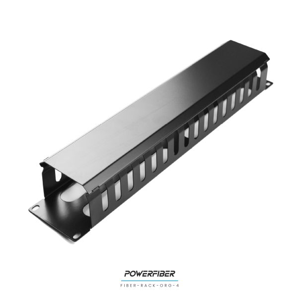 FIBER-RACK-ORG-4 ORGANIZADOR DE CABLEADO CON TAPA 2 UNIDADES