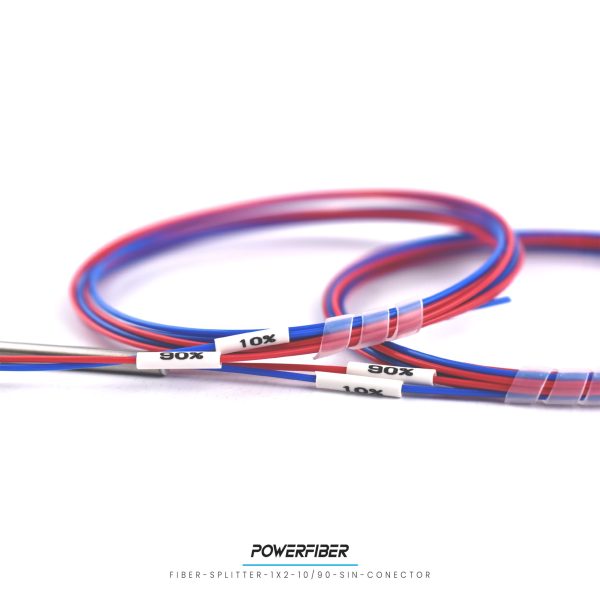 POWERFIBER FIBER-SPLITTER-1X2-10/90-S/CON PLC SPLITTER MONOMODO 1X2 10/90 SIN CONECTOR - Imagen 4