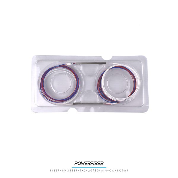 POWERFIBER FIBER-SPLITTER-1X2-20/80-S/CON PLC SPLITTER MONOMODO 1X2 20/80 SIN CONECTOR - Imagen 2