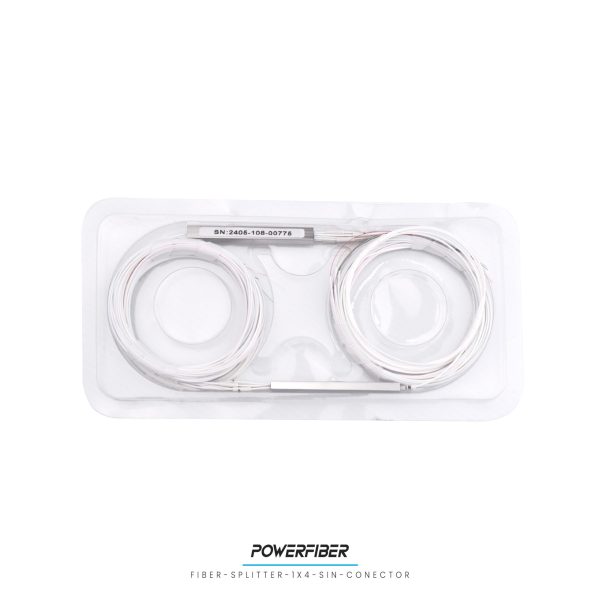 POWERFIBER FIBER-SPLITTER-1X4-S/CON PLC SPLITTER MONOMODO 1X4 SIN CONECTOR - Imagen 2