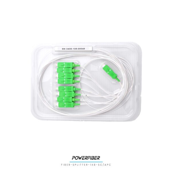 POWERFIBER FIBER-SPLITTER-1X8-SC/APC PLC SPLITTER MONOMODO 1X8 CON CONECTOR SC/APC