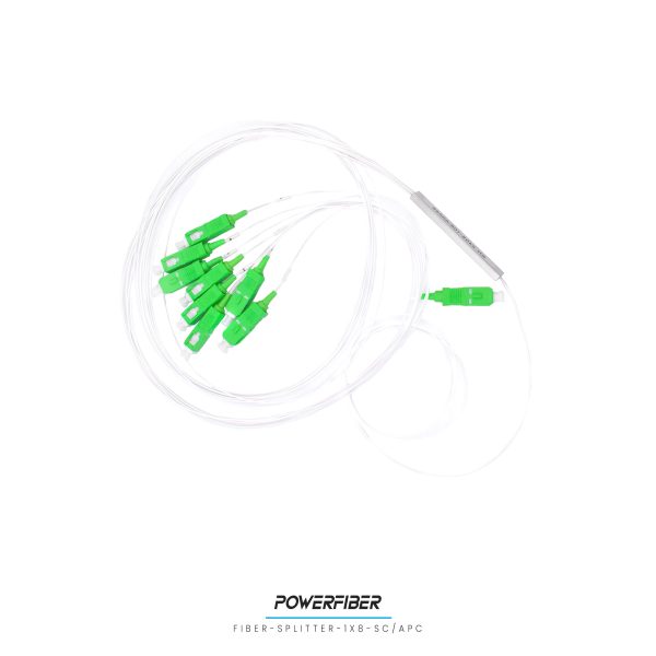 POWERFIBER FIBER-SPLITTER-1X8-SC/APC PLC SPLITTER MONOMODO 1X8 CON CONECTOR SC/APC - Imagen 2