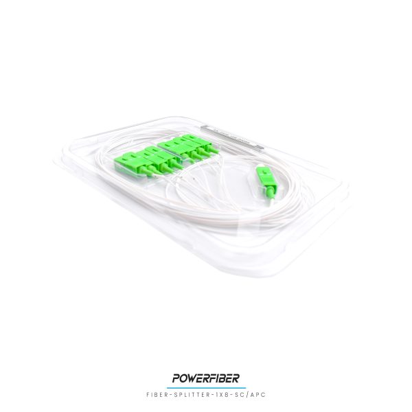 POWERFIBER FIBER-SPLITTER-1X8-SC/APC PLC SPLITTER MONOMODO 1X8 CON CONECTOR SC/APC - Imagen 3