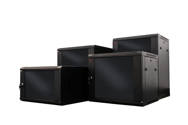GLC-MURAL-12U500 MURAL SOHO 12U - 500 MM - 19" PTA. CRIST./4SOPORTES DESARMADO - Imagen 2
