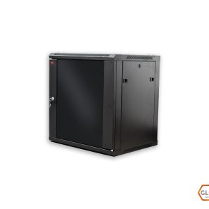 GLC-MURAL-12U500 MURAL SOHO 12U - 500 MM - 19" PTA. CRIST./4SOPORTES DESARMADO