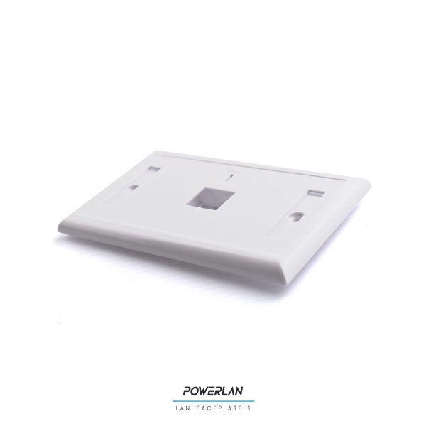 POWERLAN LAN-FACEPLATE-1 TAPA BASTIDOR 1 PUERTO CAT5E/CAT6 RJ45 - Imagen 2