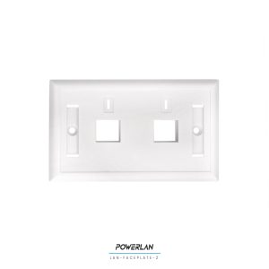 POWERLAN - LAN-FACEPLATE-2 TAPA BASTIDOR 2 PUERTOS CAT5E/CAT6 RJ45