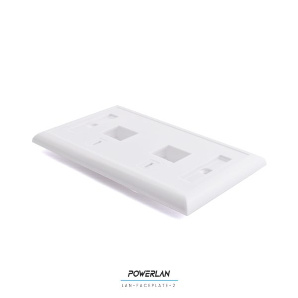 POWERLAN - LAN-FACEPLATE-2 TAPA BASTIDOR 2 PUERTOS CAT5E/CAT6 RJ45 - Imagen 2