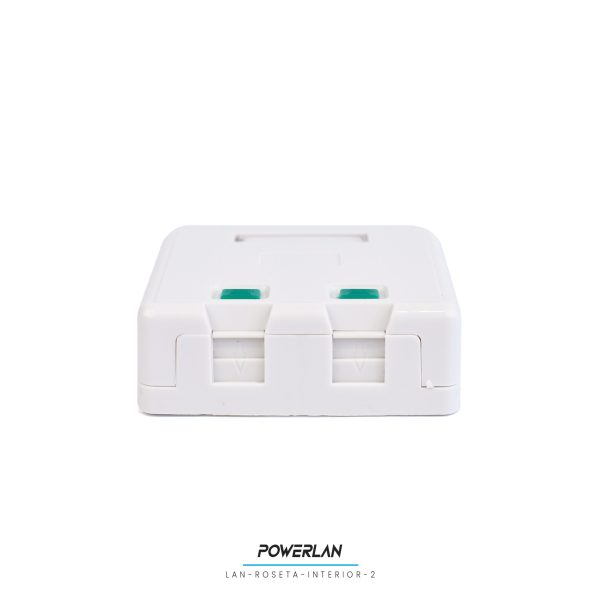 POWERFIBER LAN-ROSETA-INTERIOR-2 ROSETA INTERIOR LAN 2 PUERTOS CAT5E/CAT6 RJ45