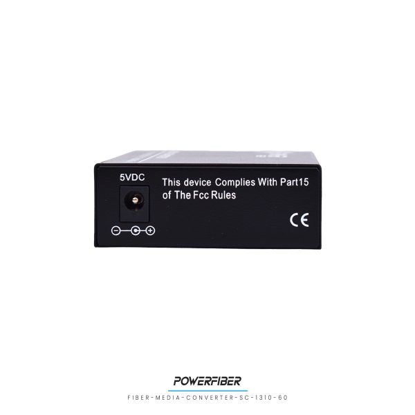 POWERFIBER FIBER-MEDIA-CONV-SC-1310-60 MEDIA CONVERTER MONOMODO 10/100/1000 1310nm 60KM CONECTOR SC - Imagen 2