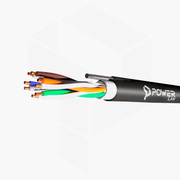 POWERLAN LAN-UTP-CAT5-3 CABLE UTP CAT5E EXTERIOR CON TENSOR DE ACERO